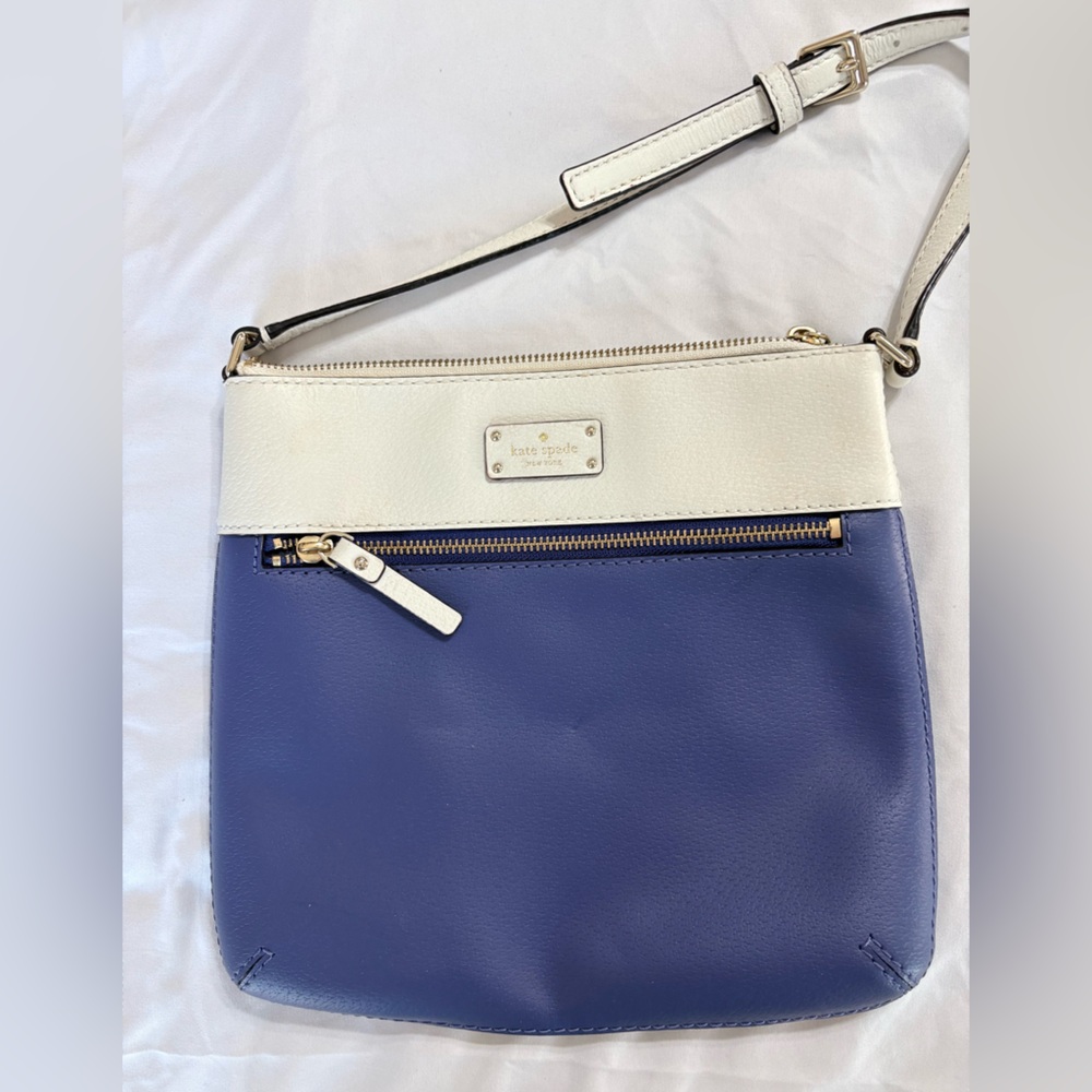 Kate Spade Blue and White Crossbody Bag